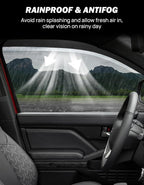 Rain Guards Compatible with 2024-2026 Tacoma Double Cab | Low Profile Outside Mount Acrylic Vent Visors, Tape-On Window Deflectors, Reduce Wind Noise & Block Rain