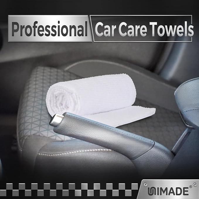 Shop Towel Rag, 200 Pack Reusable Rags Bulk Microfiber Cleaning Cloth Lint Free Towels for Car Kitchen Automotive Bar Mechanic Restaurant Garage, 11.5"x 11.5", White
