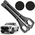 Car Seat Gap Filler Organizer Compatible with Toyota Tundra 2014-2026 Accessories Seat Gap Plug Blocker with Storage Slot Non-Slip Car Cup Holder Coaster Black
