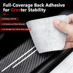 4 PCS Car Door Sill Protectors, Carbon Fiber Threshold Guard Sticker, Self-Adhesive Car Doors Step Guard Decal, Universal for Most Cars