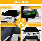 Car Windshield Snow Cover with Side Mirror Covers， Weatherproof Suitable for Ice & Sleet Winter, Sun, Frost, Extra Large Size Fits for Most Vehicles and SUV (83" x 65")