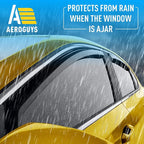 Extra Durable Window Deflectors in-Channel Window Visors Rain Guards Fit for Kia Forte 2019-2024, Sun Visors, Wind Vent for Shades, Exterior Car Accessories - 4pcs. AG0769