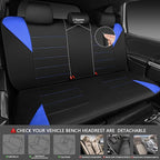 Neoprene Wetsuit Seat Covers, Waterproof Car Seat Covers Full Sets with 5mm Composite EVA, Universal Fit for Car Sedan, SUV Trucks Anti Slip with Airbag Compatible(Black Blue