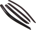 WD2-131 Dark Smoke 4 Pcs Set Window Visor (Outside Mount) Deflector Rain Guard Compatible with 2006-2009 Dodge Ram 2500 3500 Mega Cab