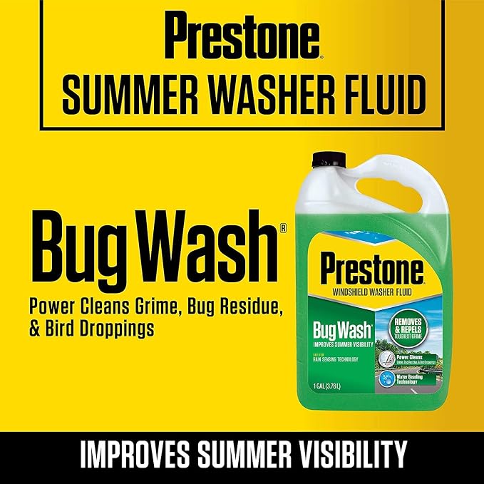 AS657 Bug Wash Windshield Washer Fluid, 1 Gallon (Pack of 2)