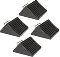 Wheel Chocks for Cars, RVs, Trucks, Trailers, and Vehicles G.V.W. up to 12T, 4 Pack - Anti Slip Bottom Tire Chock for All Weather Use - RV, Travel Trailer, Pop Up Camper Accessory