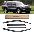 Window Visors for Toyota 4Runner 2003-2009, Rain Guards Shields Vent Deflector Shade Dark Smoke 2003 2004 2005 2006 2007 2008 03 04 05 06 07 08 09, Tape-On, 4PCS