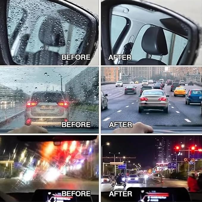 2026 Handheld Glass Oil-Film Remover, Automotive Oil Film Cleaning Brush, Powerful Glass Emulsion Oil Film Remover with Hydrophobic Anti-Fog Coating, Window and Windshield Cleaning Tool for Car (2)
