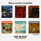 The Block - Wooden Car Air Freshener & Odor Eliminator - Long Lasting 30+ Day Scent - Car & Home Use - Fresh Gift Idea - Made in USA - HAWAIIAN LEI/SWEET PLUMERIA