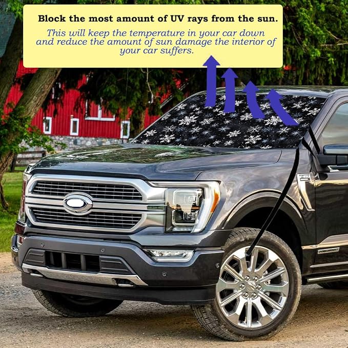 Car Cover Waterproof All Weather Hail Protector Windshield Sun Shade Automotive Exterior Car Accessories Universal Fit for Car, SUV, Truck (Snowflake)