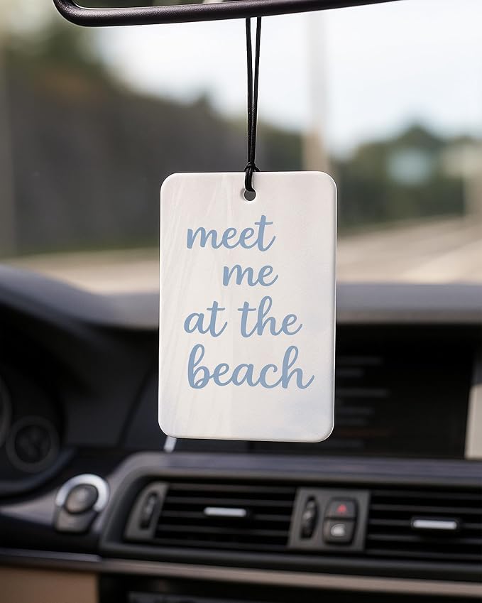 Blue Coastal Car Air Freshener 4 Pcs Coconut Scented, Preppy Blue Bikini Starfish Car Accessories Mirror Decor for Women, Girly Beachy Hanging Air Freshener for Cars Closet Drawer Books