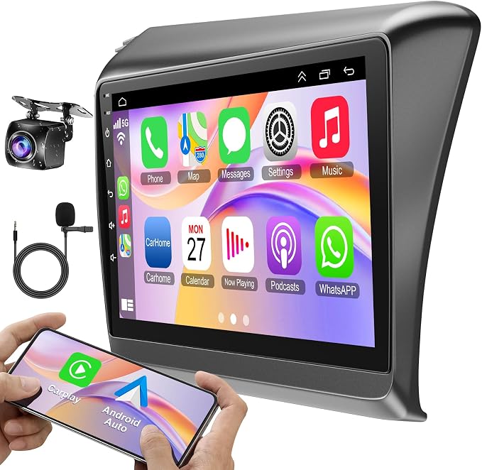 Car Radio Stereo for Honda Civic 2012 2013 2014 2015 | 4G+64G Android,with Wireless Carpaly & Android Auto,9 Inch Touch Screen, GPS Navigation,Bluetooth 5.2,FM Radio,Backup Camera