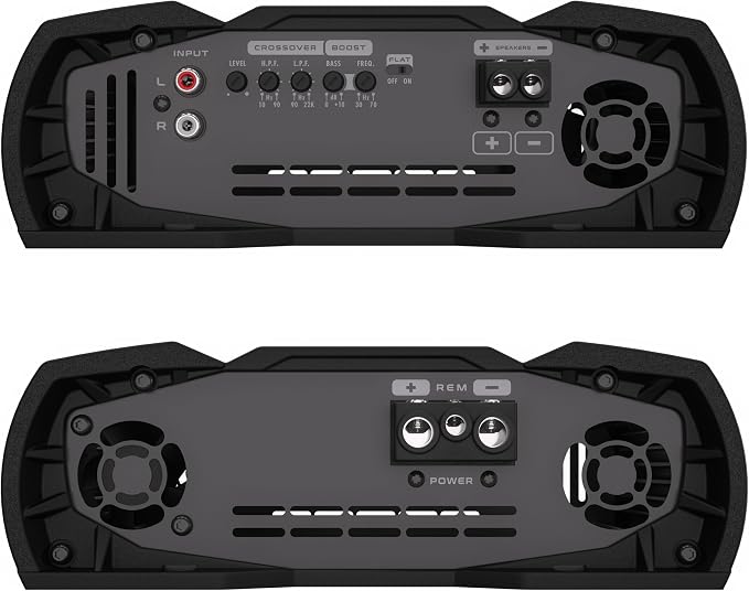 Vulcan 2000 1 Ohm Car Amplifier, Mono Full Range 2000.1 2K Watts RMS, 1Ω Stable Car Audio, HD Sound Quality, Crossover & Bass Boost, Car Stereo Speaker Subwoofer MD, Smart Coolers