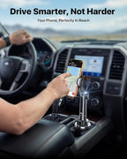 [Upgrade Version Cup Phone Holder for Car Universal Adjustable Long Neck Car Phone Mount Cradle Friendly Compatible with iPhone Samsung Google and All 4.0-7.0 inches Smartphones