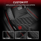 Floor Mats for Cadillac XT4 2019-2025, All Weather TPE Custom Fit Automotive Floor Mats for Cars, 1st and 2nd Row Car Floor Mats Full Set for Cadillac XT4 Accessories, 3 PCS, Black