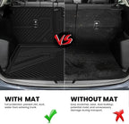 Cargo Trunk Mat with Backrest Mats for Mazda CX5 2025 2024 2023 2022 2021 2020 2019 2018 2017 All Weather TPE Rear Cargo Liner Custom Fit Waterproof CX 5 Seat Back Mat Accessories, Black