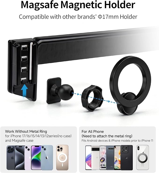 Car Phone Holder for Toyota Camry/ Hybrid 2021-2024 Accessories 9" Screen | Magsafe Magnetic Cell Phone Mount Clip Compatible with iPhone, 3D fit Stable Dashboard GPS Navigation Bracket Cradle Stand