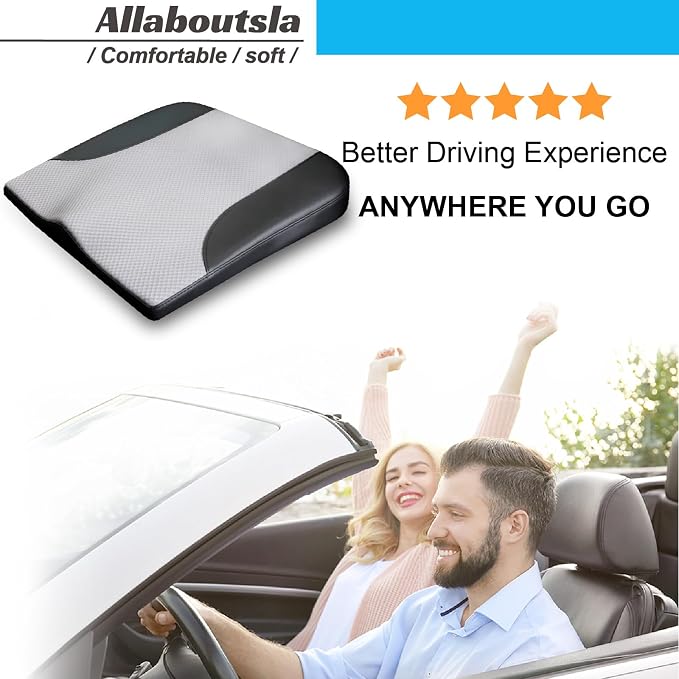 Car Seat Cushion, Car Seat Cushions for Long Driving | Comfortable Memory Foam Driver Seat Cushion, Automotive Seat Cushions, Butt Pillow for Car,Truck, Office Chair, B&G