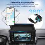 Car Phone Holder Fit for Toyota RAV4 Hybrid LE/XLE/Premium 2019-2025 W/Dash Tray Storge Box Organizer, Cell Phone Mount for RAV4 Accessories 7/8 inch Touch Screen (Not Fit 9/10.5 inch)