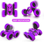 Remote Control Car for Kids, 360° Spinning RC Stunt Car with Lights, 4WD Electric Off-Road Vehicle, 2.4GHz Rechargeable Toy Cars for Boys Girls Age 6 7 8 9 10 11 12, Birthday
