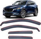 in-Channel Rain Guards Compatible with Mazda CX-5 2017-2025, Light Smoky Blue Vent Visors, Durable Window Deflectors for Fresh Air Circulation, 4PCS