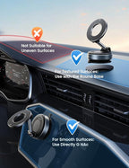 Car Phone Holder - [70 LBS Strongest Suction] for Magsafe Car Mount, 360° Adjustable Suction Cup Phone Mount Dashboard Windshield Vacuum Magnetic Phone Holder for Car fit iPhone 17/16Pro Max
