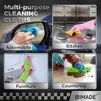 Microfiber Cleaning Cloth, 100PK Commercial Grade Work Rags Microfiber Towels for Cars Cleaning Rags Bulk Detailing Cloth for Automotive Bar Mechanic Restaurant Garage, 11.5"x11.5", Multicolor