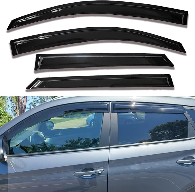 Side Window Visors rain Guards Vent Deflectors Compatible with Hyundai Tucson 2022-2025, Vent Deflector Window Rain Guard Sun Shade Visors, Car Accessories 4PCS 2023 2024