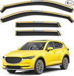in-Channel Window Rain Guards Fit for Mazda CX5 2017-2025 Rain Guard Extra Durable CX-5 Side Window Deflectors Visors Low Profile Vent Visors CX 5Vent Shades Car Accessories-4 pcs