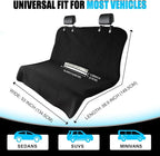 Waterproof Towel Rear Seat Cover for Cars, SUVs, Trucks & Sedans, Heavy Duty Sweat Towel Back Seat Protector for Post-Gym, Beach, Dogs & Kids, Machine Washable, Non-Slip, Black, 55" x 59"