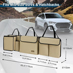 Deluxe Trunk and Backseat Organizer for Medium or Large Size SUVs & RVs, Detachable Storage Modules with Built-in Cooler, Patent Pending