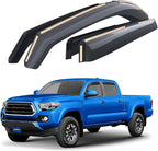 Goodyear Shatterproof in-Channel Window Deflectors for Trucks Toyota Tacoma 2016-2023 Double Cab, Rain Guards, Window Visors, Vent Deflector, Truck Accessories, 4pcs - GY008025