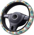 Boho Patch Elastic Steering Wheel Cover Non-Slip Breathable Steering Wheel Protector Fit Auto, SUVs, Truck