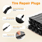 Sixzoo 30 PCS Tire Plugs Heavy Duty, 8" X 0.24" Tire Repair Plugs, Rubber Tires Plug, Tires Repair Strings for Tubeless Puncture Car, RV, SUV, ATV, Motorcycle, Truck,Tractor (Black)