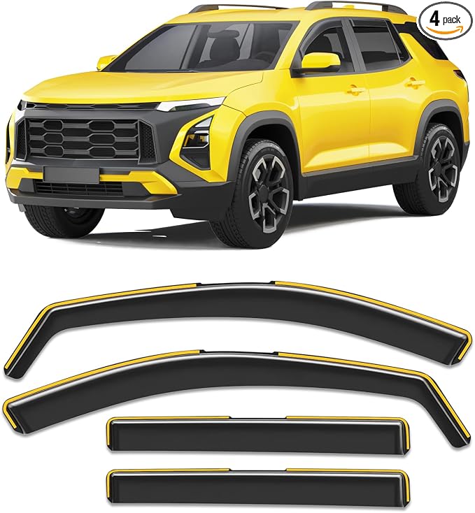 in-Channel Window Rain Guard for Fit for Chevy Equinox 2025 2026(NOT for EV) Rain Guards Side Window Visors Low Profile Vent Visor Window Deflectors Vent Shades Car Accessories-4PCS