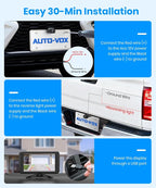 Wireless Backup Camera:1080P HD Dual-Channel Monitor, Easy Installation,Stable Digital Transmission Signal,IP69K Waterproof Night Vision Back Up Camera for Truck,SUV,Car,Vans