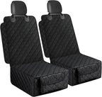 Dog Car Seat Cover, 2 Pack Waterproof Pet Front Seat Car Cover, Full Protection Dog Seat Protector with Side Flaps, Universal Size for Cars, Trucks, SUVs