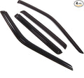 Outside Mount Window Vent Visors Rain Guards Compatible with Jeep Grand Cherokee 1993-1998 | Side Window Wind Deflectors Rain Shields | Black Tinted, 4 Pcs Set, BGWV-269