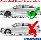 GrandWheel Window Deflectors Smoke Tinted in-Channel Side Window Vent Visor Deflectors Rain Guards Compatible with Civic 2022-2026 Sedan - 4pcs. GW0850