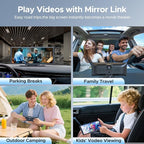 9.26'' Carplay Screen with 2.5K Dash Cam and 1080P Backup Camera | Portable Wireless Car Play Android Auto, Upgrade Navigation, Mirror Link, Voice Control, Hands-Free for iOS 11+ Android 11+