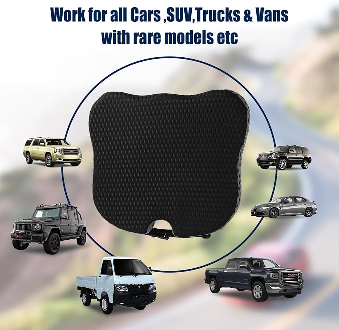 Car Seat Cushion for Driving,Premium Memory Foam Car Cushion for Better Visibility, Non-Slip Hip & Lower Back Tailbone Cushion, Car Seat Cushion Driver Booster for Short People, Truck(Black