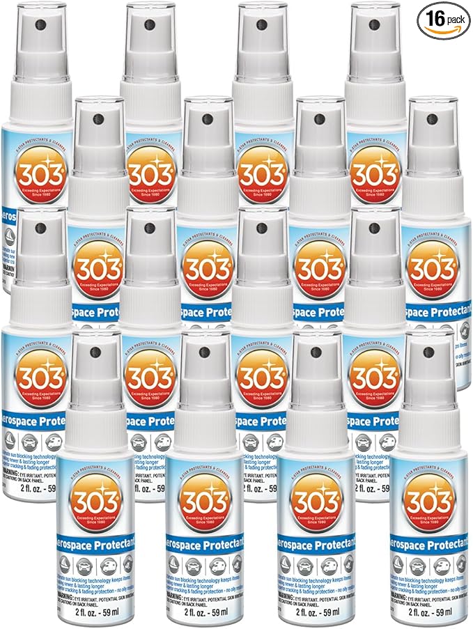 Aerospace Protectant – UV Protection – Repels Dust, Dirt, & Staining – Smooth Matte Finish – Restores Like-New Appearance – 2 Fl. Oz. (30302-16PK)