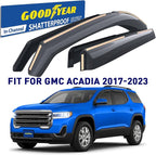 Goodyear Shatterproof in-Channel Window Deflectors for GMC Acadia 2017-2023, Rain Guards, Window Visors for Cars, Vent Deflector, Car Accessories, 4 pcs - GY007970