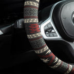 Western Aztec Steering Wheel Cover Auto Steering Wheel Protector, Anti-Slip, Breathable, Absorbing Sweat, Universal Aztec Car Accessories 14.5–15 inch