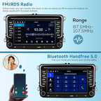 [Type-C+USB] 4G+64G Car Radio for VW Jetta Seat Passat Tiguan Golf Skoda with Wireless Carplay/Android Auto, 7 Inch IPS Touch Screen Car Stereo with Android 13 DSP Audio GPS WiFi Bluetooth
