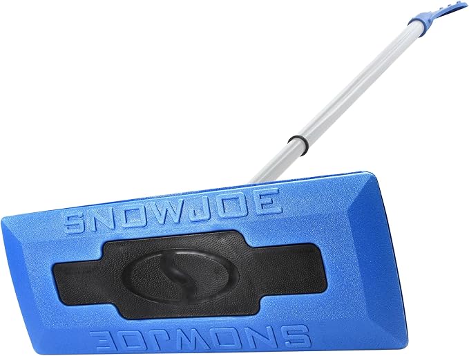 18" Telescoping Snow Broom & Ice Scraper for Cars, No-Scratch Foam Brush - Long and Extendable Ice Removal Tool for Car Window and Automotive Windshield, SJBLZD