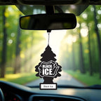Car Air Freshener | Hanging Paper Tree for Home or Car | Black Ice | 3 Pack