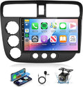 【Built-in DSP】Android Car Stereo for Honda Civic 2001 2002 2003 2004 2005 Radio Wireless Carplay Android Auto GPS Chip, 9 Inch Touch Screen 26UIs Mirror Link Bluetooth WiFi FM/RDS Backup Camera