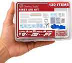 Mini First Aid Kit – 120 Pcs Compact Hard Shell Medical Kit for Home, Car, Travel, Camping, Hiking, Sports, Office & Outdoor Emergencies, Small Hardcase FAK