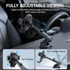 3-in-1 Car Phone Mount Strongest Suction & Clamp | 2026 Upgraded Design, 122lb Suction, 360° Adjustable Car Mount, Dashboard/Vent/Windshield Mount, iPhone & Samsung Compatible
